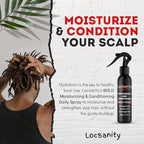 Locsanity BOLD Moisturizing Loc Spray - Natural Locs Care, Dreadlock Maintenance - Hair Scalp Moisturizer, Conditioning Spray for Dreads, Braids (8oz)