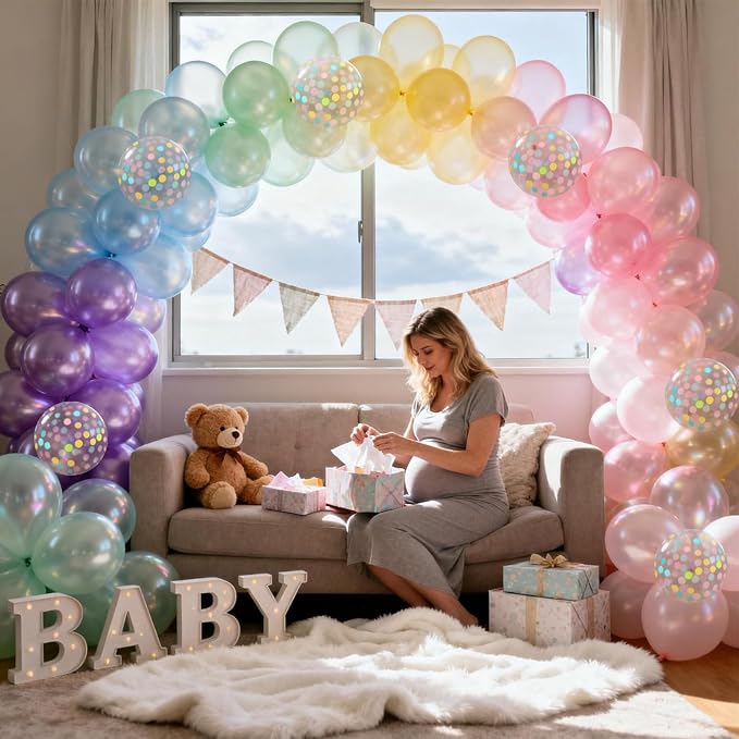 Pastel Rainbow Balloons, Pastel Color Balloons - Image 3
