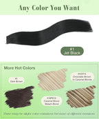 SURNEL 22 inch Tape in Hair Extensions Human Hair Color 1 Jet Black Remy Tape in Hair Extensions 20pcs 50g(#1-22)