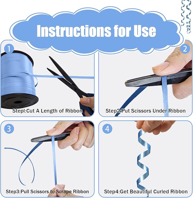 500 Yards Curling Ribbon，Light Blue Balloon String Ribbon，for Gift - Image 3
