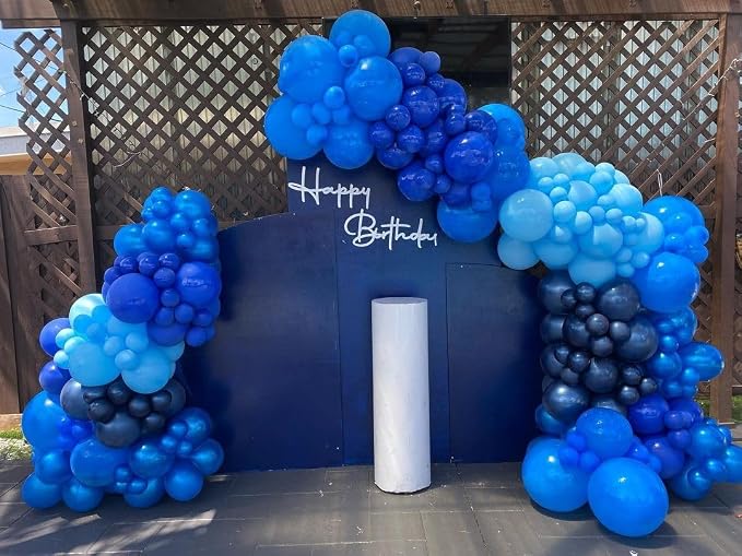 KBZVNAF Blue Latex Balloon Set 60 Packs 12 Inch | Metallic Chrome, Pastel Baby - Image 3