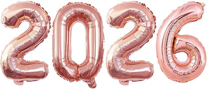 2026 Foil Number Balloons for 2026 New Year Eve Festival Party Supplies by GOER