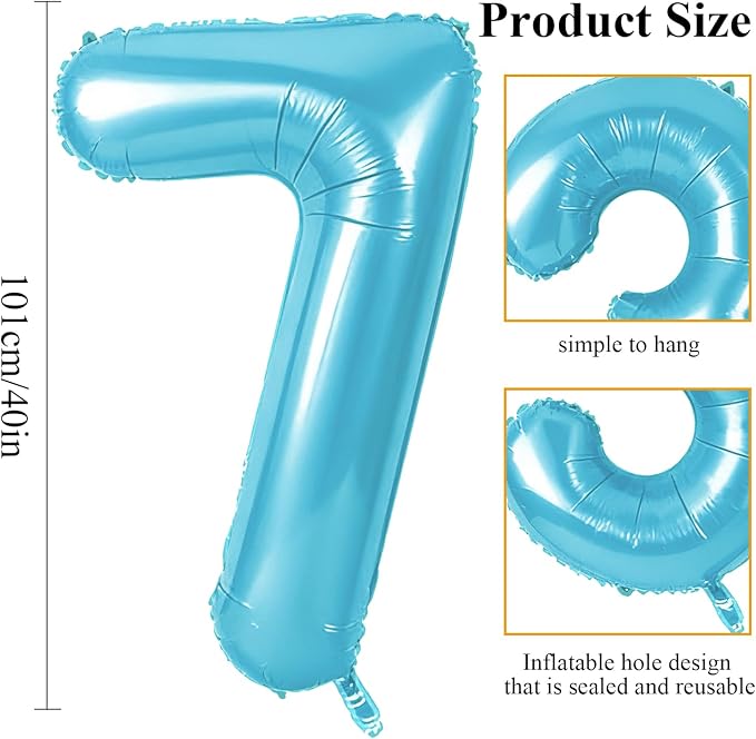 Number 17 Balloons for 17th Birthday Party Decorations, 0-100 Large No.17 - Image 2