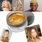 Gold Hair Color Wax Dye, Temporary Gold Hair Spray Color for Halloween Cosplay, Party, Masquerade, 4.23oz Instant Hairstyle Mud Cream