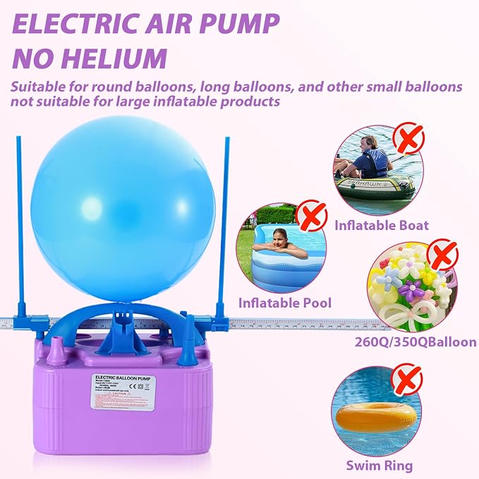 Party Zealot Electric Balloon Inflator Dual Nozzles - Image 9