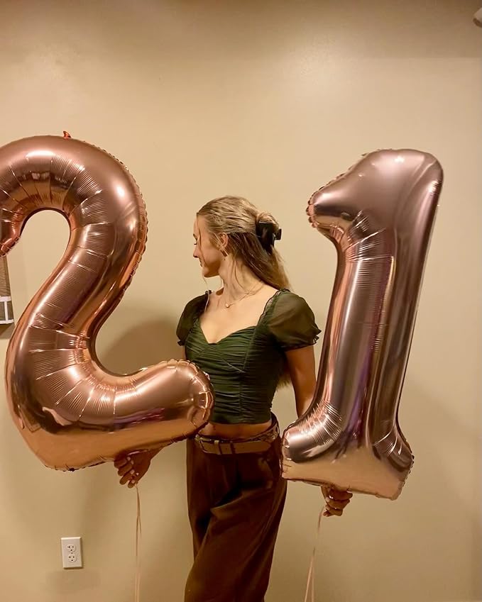 Rose Gold 21 Balloon - Image 4