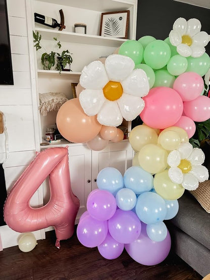 Number 4 Balloons 40 Inch for 4 14 Birthday Party Decorations, Pastel Pink | - Image 2