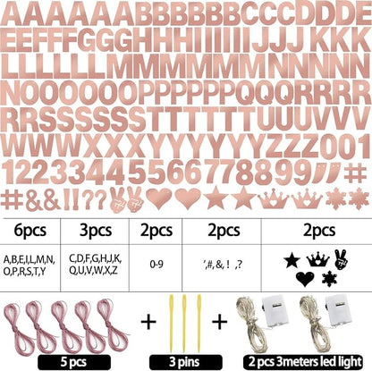 167Pcs DIY Glitter Customizable Banner Kit Happy Birthday Custom Letters Banner - Image 3