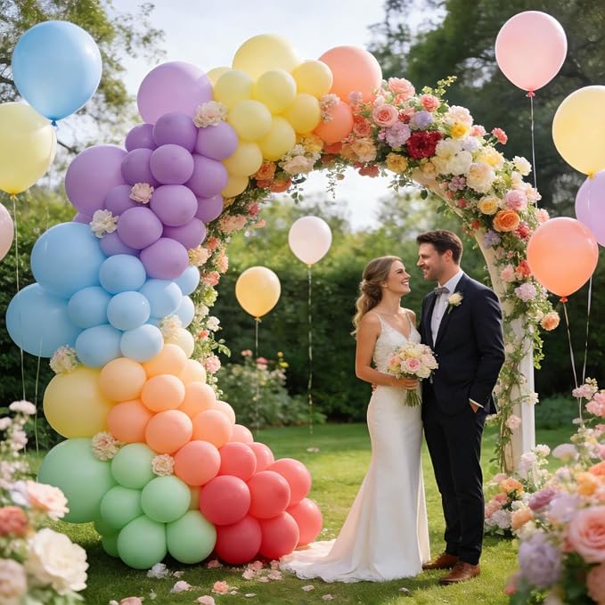 110pcs Pastel Balloons 12 Inch, Pastel color balloons Assorted Latex Ballons - Image 4