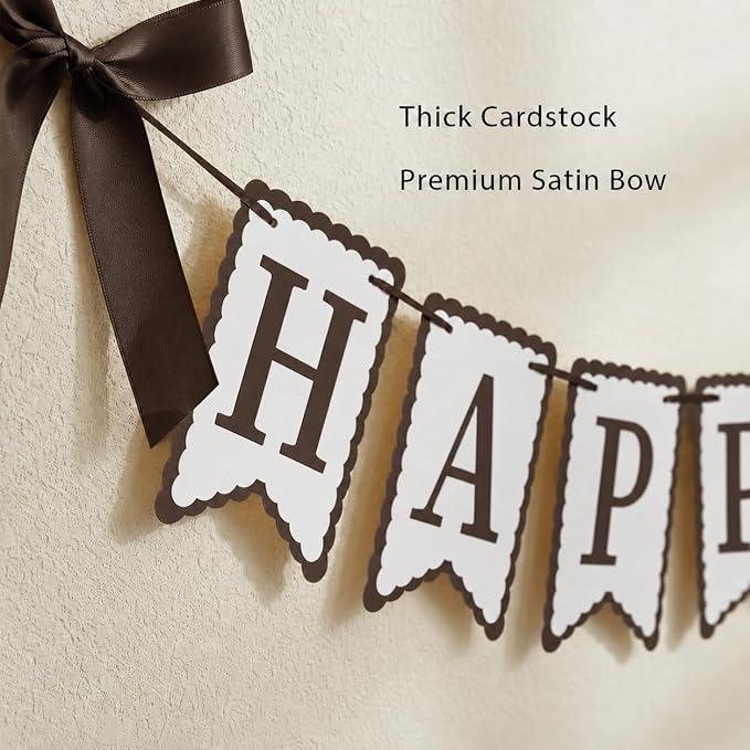 Brown Happy Birthday Banner - Image 3