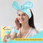 Face Wash Headband Set Adjustable Makeup Hair Headbands, Cute Spa Skincare Headband and Wristband Set 4PK, Ideal for Face Washing Coral Velvet for Girl Women