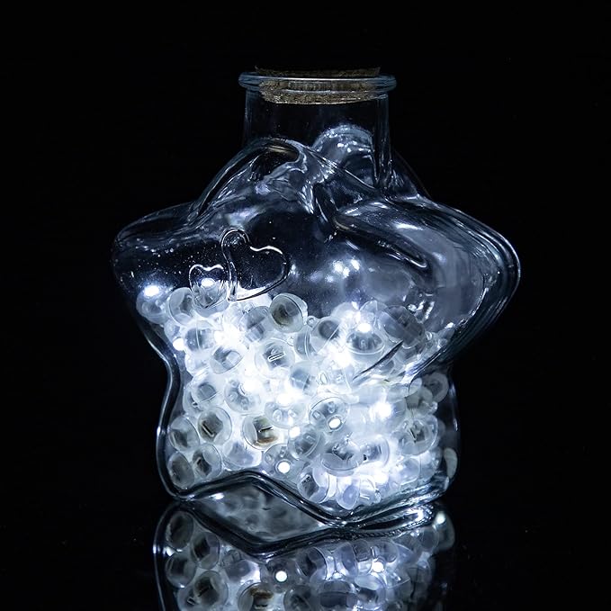 50pcs White LED Balloon Lights, Tiny Led Lights Mini Round LED Ball Lamp - Image 4