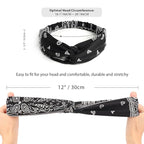 Elastic Knotted Headbands for Women Cloth Head Hair Bands for Women's Hair Non Slip Boho Wrap Twisted Hair Accessories