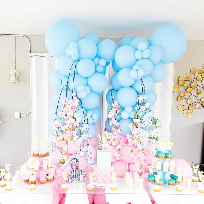Voircoloria 66pcs Light Blue Baby Blue Latex Party Balloons, 12inch | - Image 7