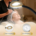 Professional Facial Steamer Adjustable Height and Angle, Face Steamer Clean Skin Firming Pores and Moisturizing Suitable for a Beauty, Spa, at Home（Gold）