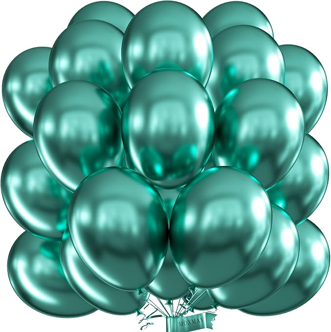 Metallic Green Balloons 12inch by MOXMAY