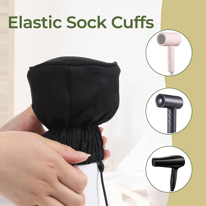 Foldable Sock Diffuser for Hair Dryer, 5.12x3.94" Hair Dryer Sock Cover, Universal Diffuser Cap for Curly Hair, Compact Travel Hair Dryer Attachment for Home Travel Hotel Hairstyling