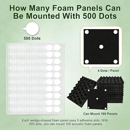 500Pcs Double-Sided Adhesive Dots - Image 2