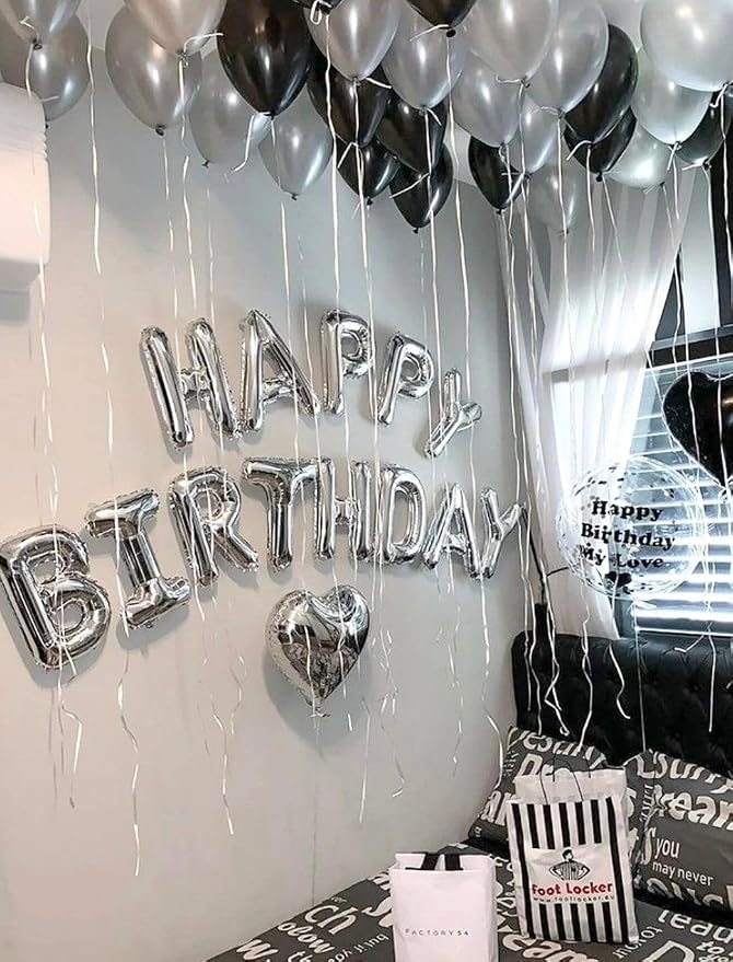 52 Pcs 16 Inch Silver Letter Foil Balloons, 2 Sets of A-Z, Mylar Metallic - Image 6