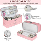 Travel Carrying Case Compatible with Shark Flexstyle Styler/FlexFusion/Hair Dryer,Double-Layer Hair Hot Tools Storage Bag Fits for Dyson Airwrap Styler/Supersonic Hair Dryer,Pink-Bag Only