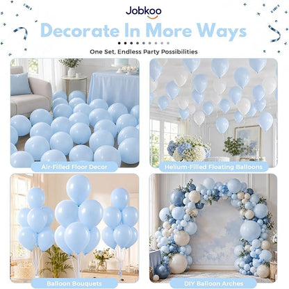 Jobkoo Pastel Blue Balloons 12 Inch - Image 4