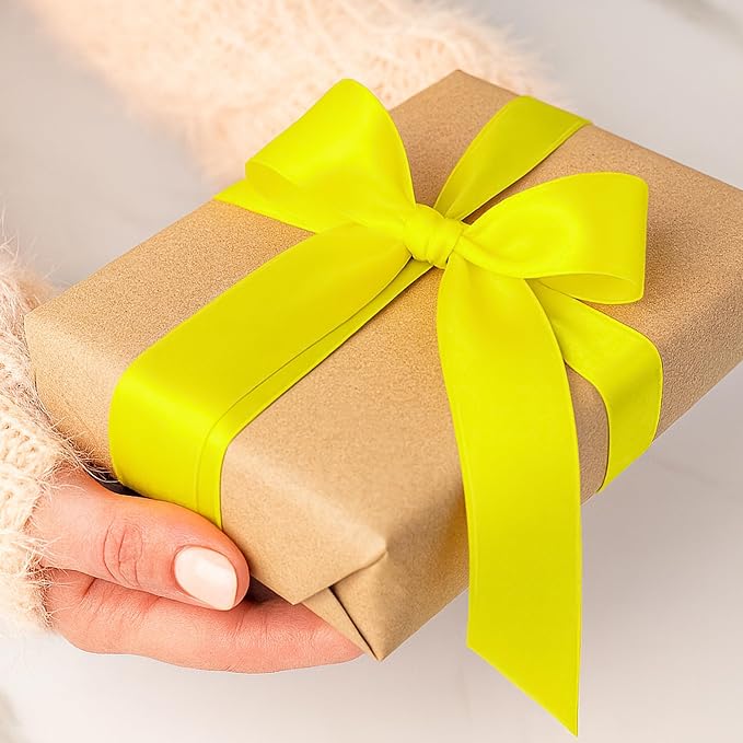 1 1/2In 30Yards Lemon Yellow Ribbon - Image 6