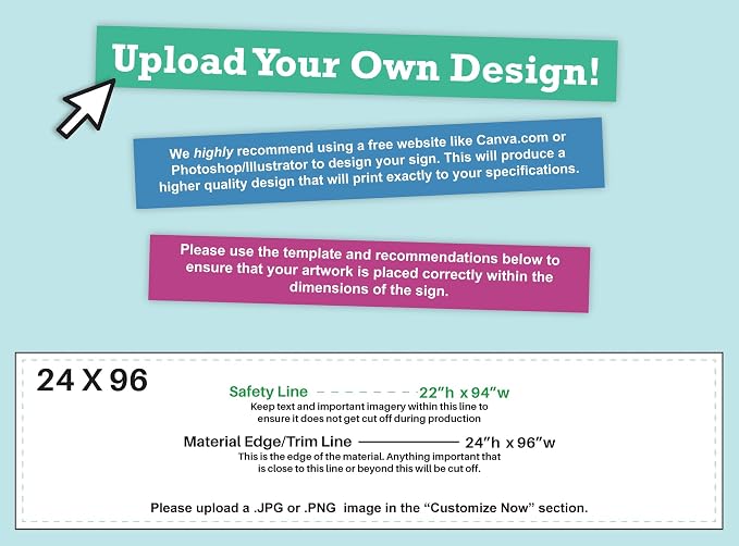 CustomForMe Personalized Vinyl Banner – Vinyl Printed Customizable Banner - Image 3