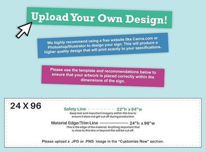 CustomForMe Personalized Vinyl Banner – Vinyl Printed Customizable Banner - Image 3