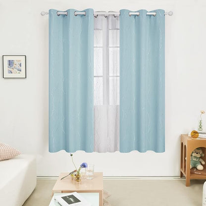 Deconovo Living Room Curtains 72 Inches Long, Thermal Insulated, Room Darkening - Image 2
