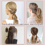 20 PCS Boho Hair Ties, Bracelets Hair Ties for Thick or Thin Hair, 4 Styles Boho Ties for Ponytail Holders, 2.36’’ Hair Ties No-Damage, Multicolor