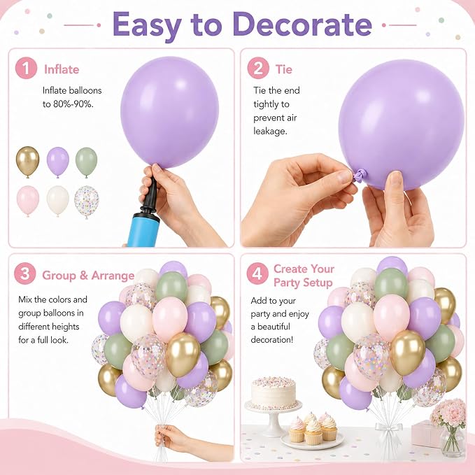 Sage Green Pink Balloons - Image 5