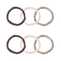 Silk Scrunchies Pack of 6 Pure Mulberry Silk Hair Ties with Elastic Band Silk Scrunchie for Hair No Damage