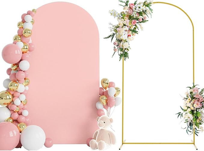 7.2FT Arch Backdrop Stand and Cover Set, Arch Stand by Wokceer