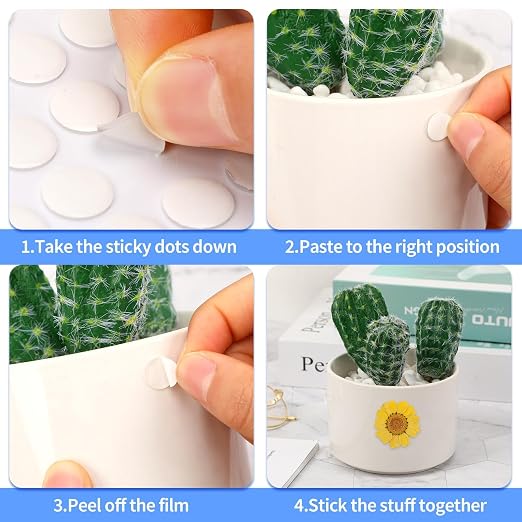 JUNEBRUSHS 350 Pieces Double Sided Sticky Dots, Sticky Tack - Image 4