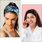 6 Pcs Stretchy Headbands for Women, Absorbed Sport Headband Soft Twist Knotted Headbands for Daily Life Yoga Workout, Dogs Collection Multi Animal