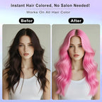 Pink Hair Spray, Temporary Hair Color Spray for Kids Women Men, Pink Hair Wax Dye, Temporary Hair Dye, Washable & Non-Sticky Hair Color Dye Pomades Natural Hair Dye for Party,Holloween,Cosplay(Pink)