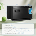 18L Professional Towel Warmer Cabinet, Fast Heating, Stainless Steel Design, 2-in-1 Heated Towel & Facial Spa Warmer for Salon, Barber, Massage, Estheticians