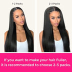 Lashey Seamless Clip in Hair Extensions Real Human Hair, 7pcs 110g 24 Inch Natural Black Straight Clip ins Human Hair Extension for Black Women