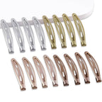 16 PCS Snap Hair Clips Metal Barrettes for Women Non Slip Barrettes for Thick and Thin Fine Hair,Silver Gold Brown Rose Gold,2.36 x 0.43 Inches.