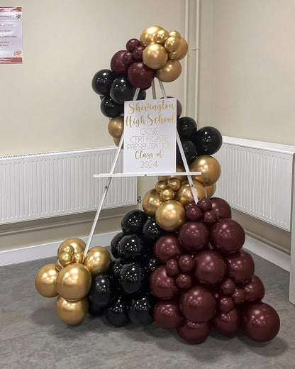 Burgundy and Gold Balloon Arch Kit - Image 9
