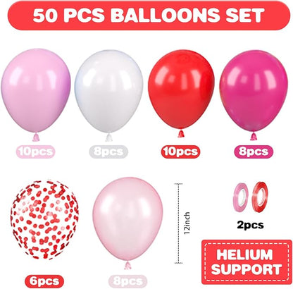 Valentine's Balloons, 12 Inch Latex Balloons - Image 2