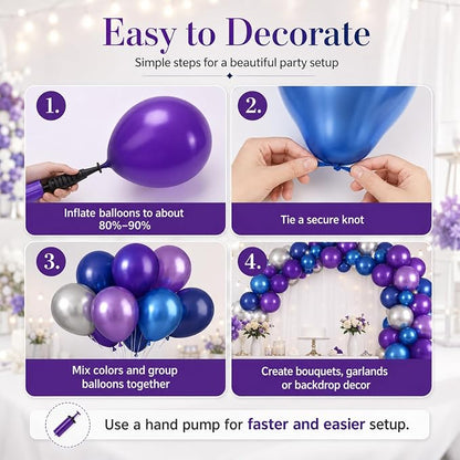 Purple and Blue Balloon Set - Image 6