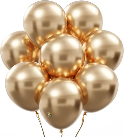 AFTERLOON® Biodegradable Natural Rubber Latex Balloons 24 pcs Chrome Champagne by AFTERLOON%C2%AE