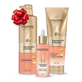 Pantene Abundant & Strong 3-Piece Regimen with B5 Complex + Niacinamide, Shampoo (13.5 oz), Conditioner (8 oz), Serum (2 oz) for Hair Loss, Thinning, Anti-Breakage, Volume - Grows Healthier