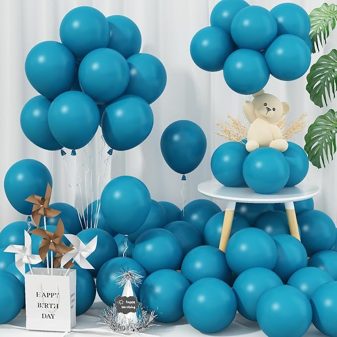 Jobkoo Peacock Blue Balloons 5 Inch by Jobkoo