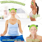 Jowmoy Green Frog Eye Elastic Headband - Versatile for Spa, Skincare, Makeup, Face Wash, Fun Gift for Women (1 Pack)