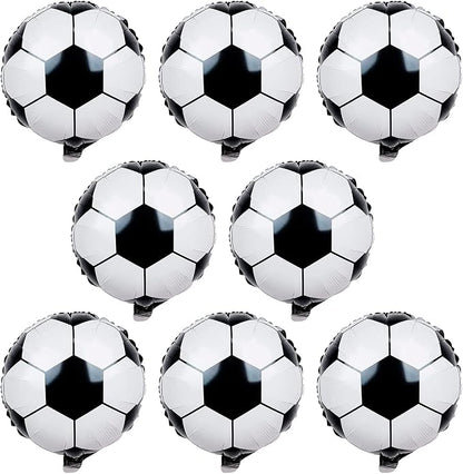 8Pcs Soccer Party Balloons, 18Inch Soccer Foil Balloons Football Shape Mylar by Lingqiang