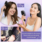 Meanplan 24 Pcs Mini Hair Brush Set 12 Travel Wet Dry Hair Combs Pocket Detangling 12 Compact Folding Makeup Mirrors for Spa Sleepover Birthday Bridal Shower Bachelorette Christmas Party Gift (Black)