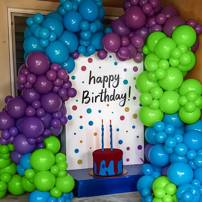 Green Purple Teal Balloon Arch Kit, Boys Birthday Party Decorations | Assorted - Image 4