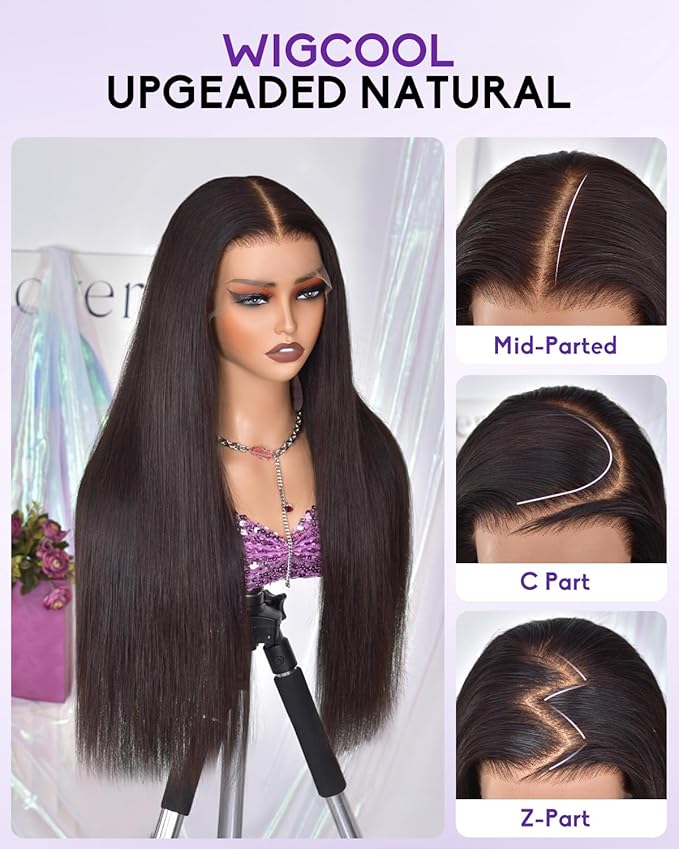 13x6 Lace Front Wigs Human Hair 180 Density Straight Transparent Lace Front Wigs Human Hair Pre Plucked Wigs for Women Glueless Wigs No Synthetic Blend Triple Lifespan 3X 26inch